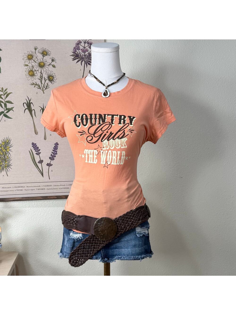 90s Y2k Country Girls Rock World Glitter Graphic Tee Festival Trashy McBling M